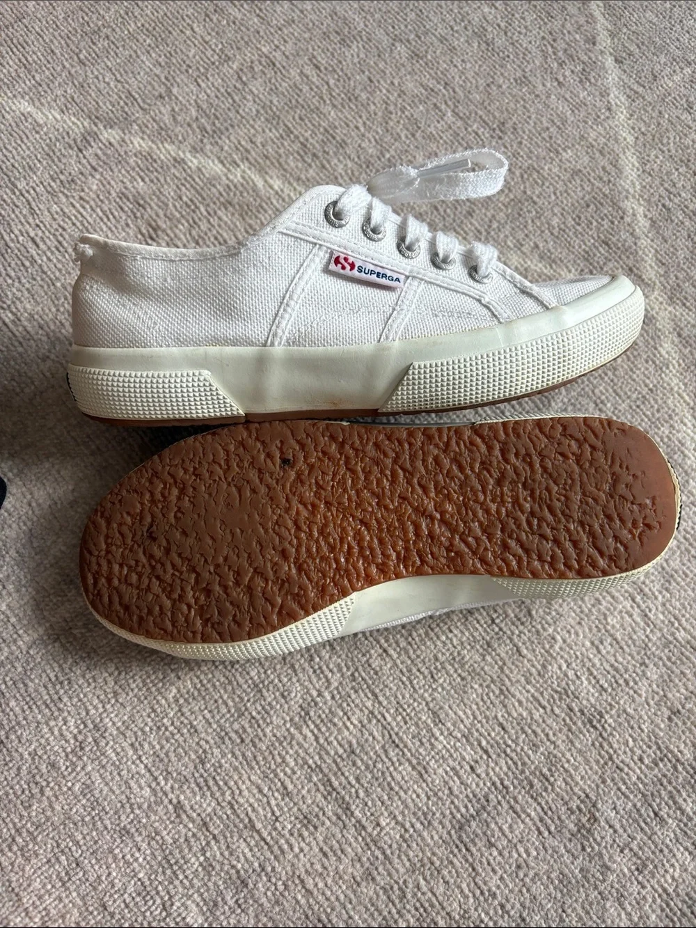 Superga White Low-Top Canvas Sneakers